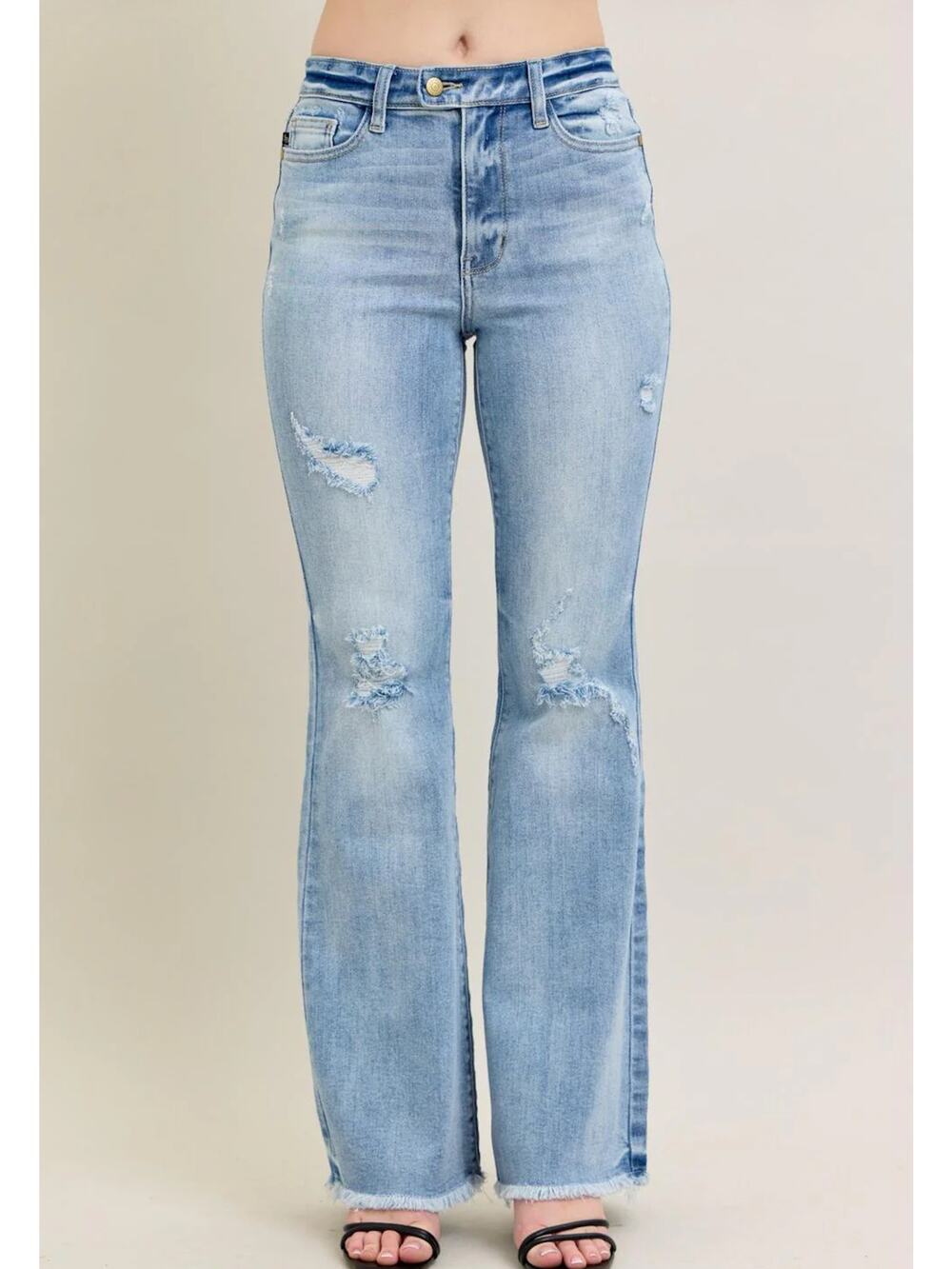 NWT Judy Blue High Waist with Shield Pockets Flare Denim Jeans Sz 28